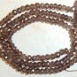 Micro Faceted SMOKY TOPAZ 3.5-4mm Rondelle beads 14" St