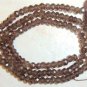Micro Faceted SMOKY TOPAZ 3.5-4mm Rondelle beads 14" St
