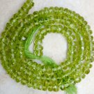 Deep Green PERIDOT 4.5-5mm Faceted Rondelle Gemstone Beads 13.5-14" Strand