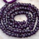 AMETHYST 5-5.5mm Faceted BUTTON Gemstone Beads 14" strand