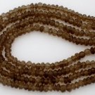 SMOKY Quartz 4.5-5mm Faceted Rondelle Gemstone Beads 14.5" strand
