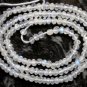 Micro Faceted Fire Rainbow Moonstone 3.5mm Rondelle Gemstone Beads 14" Strand