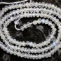 Micro Faceted Fire Rainbow Moonstone 3.5mm Rondelle Gemstone Beads 14" Strand