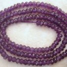 ISRAEL FACETED Rondelle AMETHYST 4mm Gemstones 14.5"