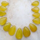 Wholesale Citrine CHALCEDONY 18-28mm (13 Piece Set Pear DROPS) Select-A-Size