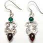 925 STERLING SPIRAL 47mm EARRING 25Ct "Pick your Gemstones"