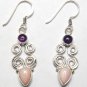 925 STERLING SPIRAL 47mm EARRING 25Ct "Pick your Gemstones"