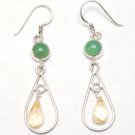 925 STERLING DANGLER 58mm EARRING 25Ct "Pick your Gemstones"