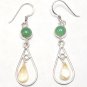925 STERLING DANGLER 58mm EARRING 25Ct "Pick your Gemstones"