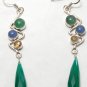 925 STERLING DANGLER 70mm EARRING 48Ct "Pick your Gemstones"