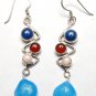 925 STERLING DANGLER 70mm EARRING 48Ct "Pick your Gemstones"