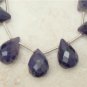 Checkerboard Sapphire 10-16mm (1 Precious Faceted Sidedrill Drop) Select-A-Size