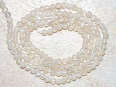 White Moonstone 2-2.5 mm ROUND Gemstone Beads 14" strand