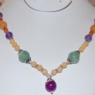 GORGEOUS Semi Precious Gemstone 18" NECKLACE - Select your Design