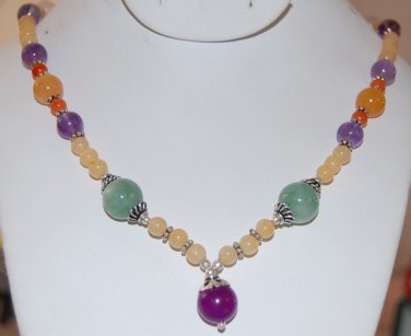 GORGEOUS Semi Precious Gemstone 18" NECKLACE - Select your Design