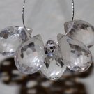 Stone CRYSTAL QUARTZ Clear 10-12mm long (1 Checkerboard Faceted Drop) Gemstone