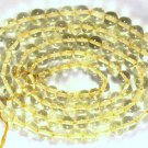 Natural CITRINE 5mm ROUND Loose Gemstone Beads 14"