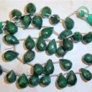 Wholesale EMERALD 9-12mm Drops (38 Faceted Briolette) 220Ctw