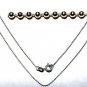 925 STERLING SILVER 1.5mm Round Bead CHAIN 18" Clasp 34