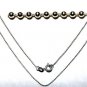 925 STERLING SILVER 1.5mm Round Bead CHAIN 18" Clasp 34