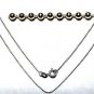 925 STERLING SILVER 1.5mm Round Bead CHAIN 18" Clasp 34