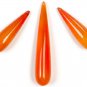 Hessonite CHALCEDONY 26-48mm (3 Pc Set Faceted Elongated DROPS) Select-A-Size