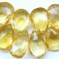 CITRINE 12-14mm x 8-10mm (1 Faceted Pear) Sidedrill Briolette Drop 6.5Ctw