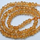 CITRINE 4.5mm FACETED Rondell Gemstone Beads 14"