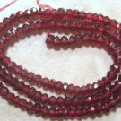 Micro Faceted Rhodolite GARNET 3-3.5mm Rondelle Loose Gemstone Beads 13.5" Str