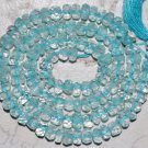 Aquamarine 3.5-5mm Faceted Rondelle Gemstone Beads 13.5" Strand (Pick-A-Size)