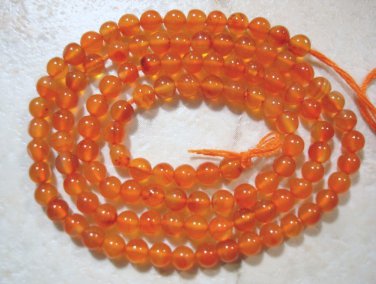 CARNELIAN 4mm Round Gemstone Beads 14" strand