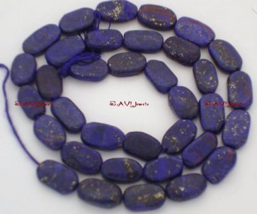 RICH 10mm Afgani Oval LAPIS Gemstone Beads 14.5"