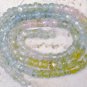 Multi Shaded Aquamarine 3.5-4mm Faceted Rondelle Gemstone Beads 13.5" Strand