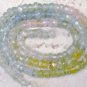 Multi Shaded Aquamarine 3.5-4mm Faceted Rondelle Gemstone Beads 13.5" Strand