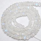 Fire Rainbow Moonstone 4-4.5mm Faceted Rondelle 14" Strand A+