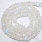 Fire Rainbow Moonstone 4-4.5mm Faceted Rondelle 14" Strand A+