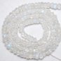 Fire Rainbow Moonstone 4-4.5mm Faceted Rondelle 14" Strand A+