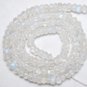 Fire Rainbow Moonstone 4-4.5mm Faceted Rondelle 14" Strand A+