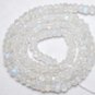 Fire Rainbow Moonstone 4-4.5mm Faceted Rondelle 14" Strand A+