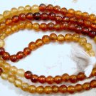 ALLURING 3.5-4mm Round HESSONITE Gemstone Beads 14.5"