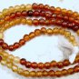 ALLURING 3.5-4mm Round HESSONITE Gemstone Beads 14.5"