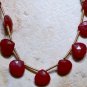 Real Precious Ruby 6.5-8.5mm (20 Pcs Faceted HEART) Sidedrill drops 9" Str