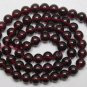 GORGEOUS GARNET 8MM Round Gemstone Beads 8.5" LONG Str