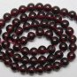GORGEOUS GARNET 8MM Round Gemstone Beads 8.5" LONG Str