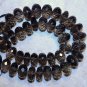 Micro Faceted SMOKY Quartz 7-8mm Rondelle Beads 3" strand Select-a-Size
