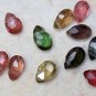 Faceted Multi TOURMALINE 5-7mm long Sidedrill PEAR shape 9"Strand 48 Carats