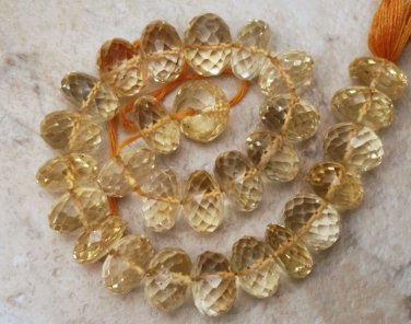 Checkerboard Citrine 8mm-15mm (1 Large Faceted Rondelle) Select-A-Size A++