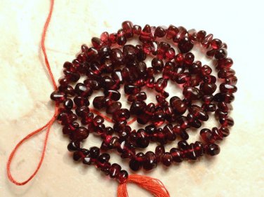 Elegant Garnet 5-6mm Sidedrill Drops Gemstone Beads 14" strand