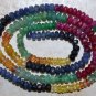 Multi SAPPHIRE RUBY EMERALD 3.5-4.5mm Faceted Rondelle Beads 8.5" Str 33 Ctw A+