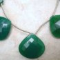 FACETED GREEN ONYX CHALCEDONY 13mm (13 Heart Drop)140Ct